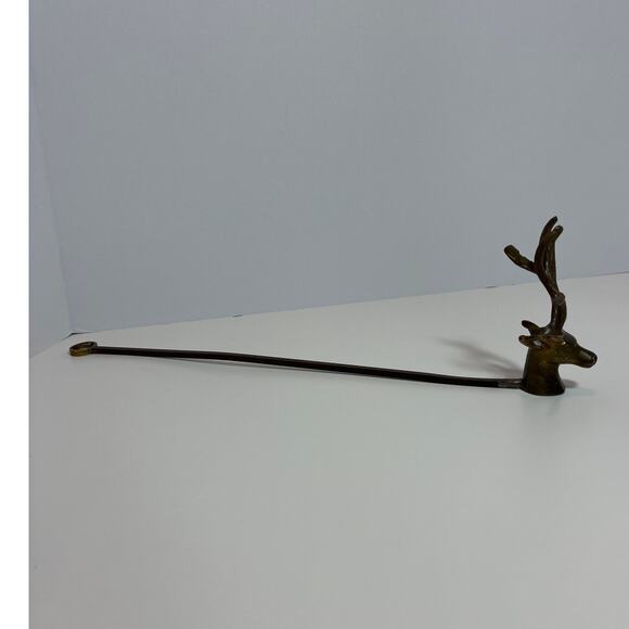 Candle Snuffer Brass Deer Stag Antlers Home Decor Tableware - Picture 1 of 4